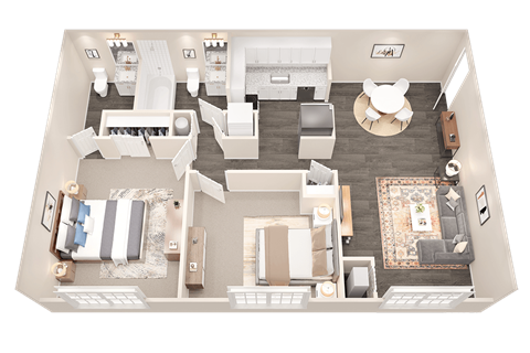 Floor plan for 2 beds, 1.5 baths, 925 sqft